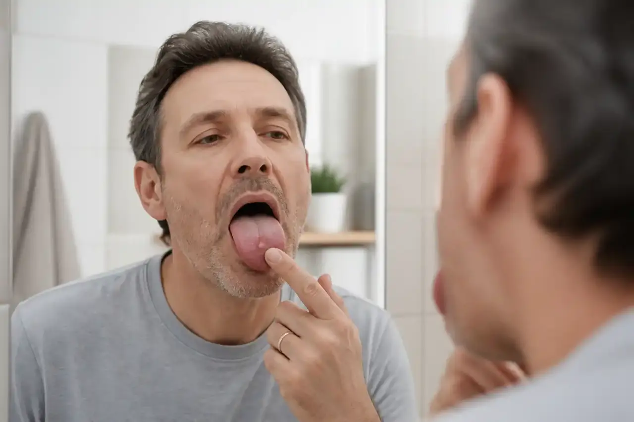 Symptôme cancer langue photo : la plaie qui ne cicatrise pas en 2 semaines change tout
