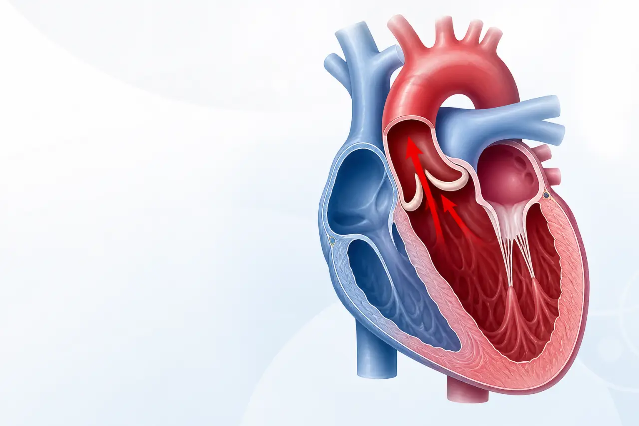 Fuite aortique : une valve qui laisse refluer le sang vers le ventricule gauche