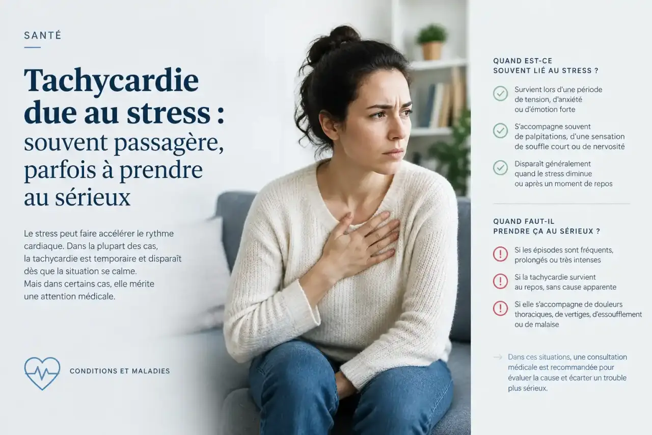 Tachycardie due au stress : souvent passagère, parfois à prendre au sérieux