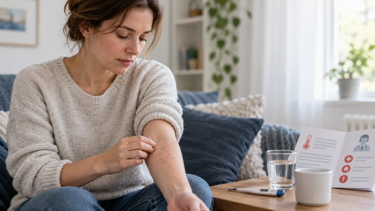Petites taches rouges sur la peau : quand la fièvre ou l’extension impose d’agir