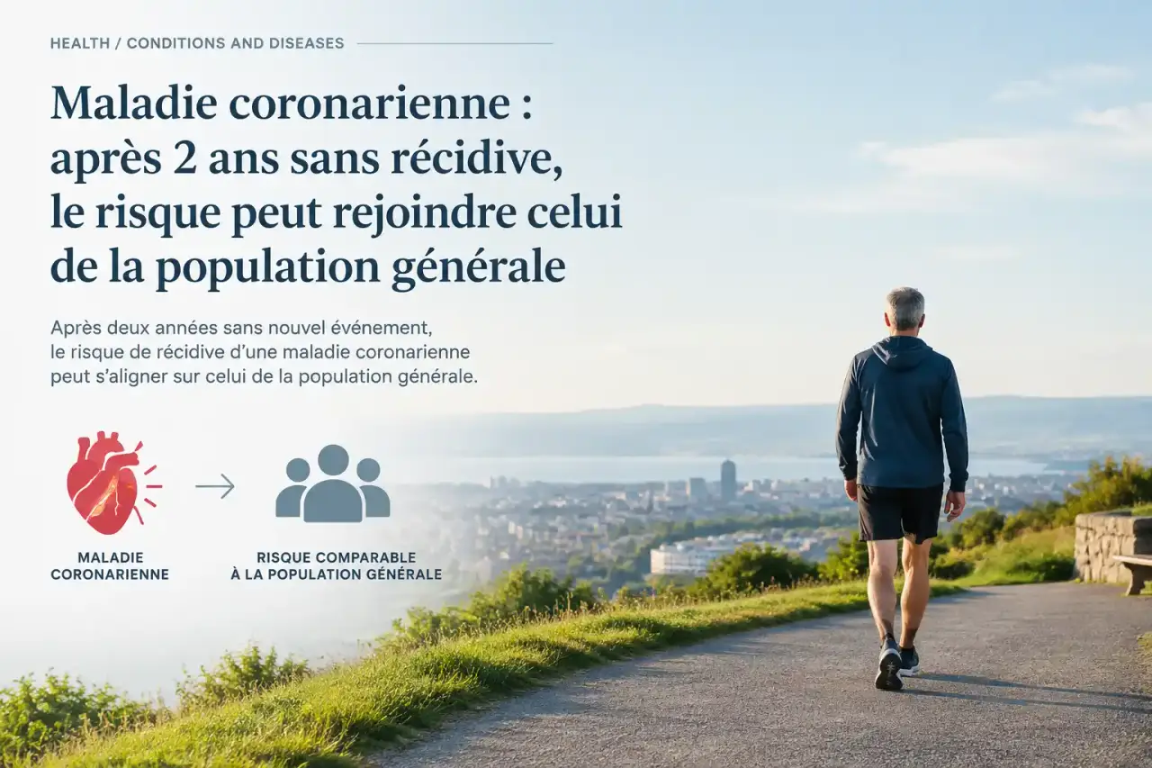 Maladie coronarienne : après 2 ans sans récidive, le risque peut rejoindre celui de la population générale