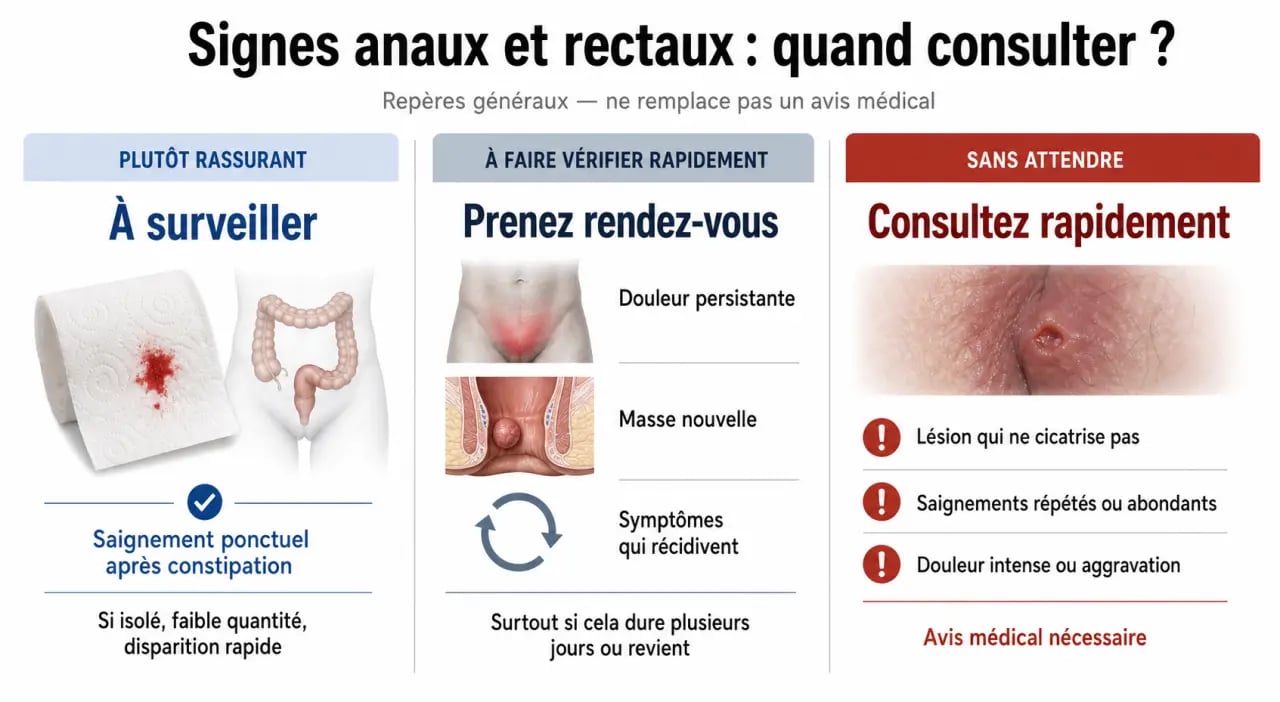 Repères visuels pour le symptome du cancer de l anus et les signes d’alerte