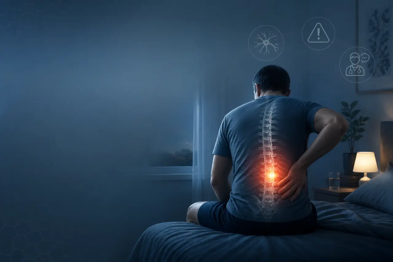Tumeur dans le dos : douleur nocturne, troubles neurologiques et quand consulter en urgence